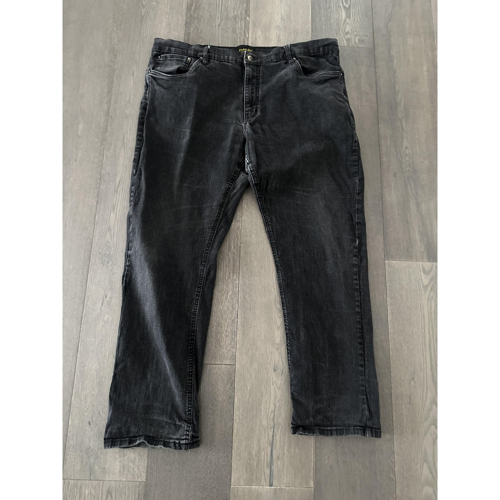 Urban Star Jeans Mens 44x32‎ Black Relaxed Fit Straight Stretch Denim Big & Tall
